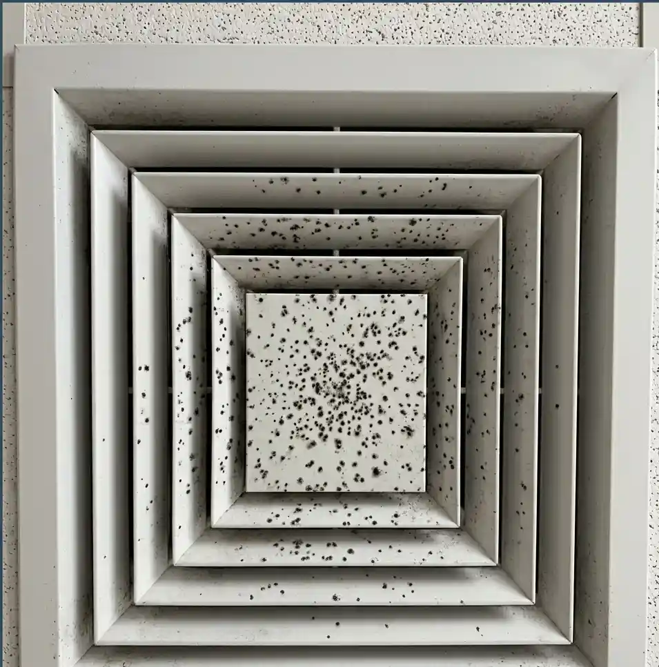 Mold and bacteria inside AC ducts in Dubai home requiring professional cleaning