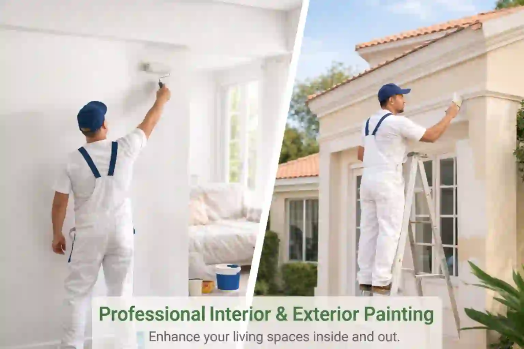 painting services dubai modern home wall painting bright clean interior