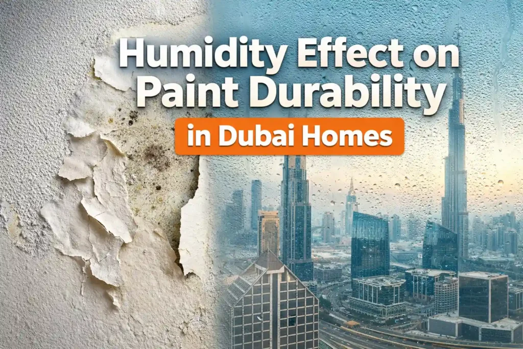 Humidity effect on paint durability Dubai causing peeling and wall damage